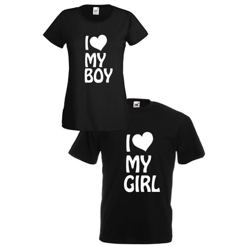 Комплект тениски "My Boy & My Girl" (черни), 8010045