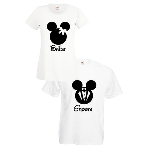 Комплект тениски "Bride & Groom" (бели), 8020033