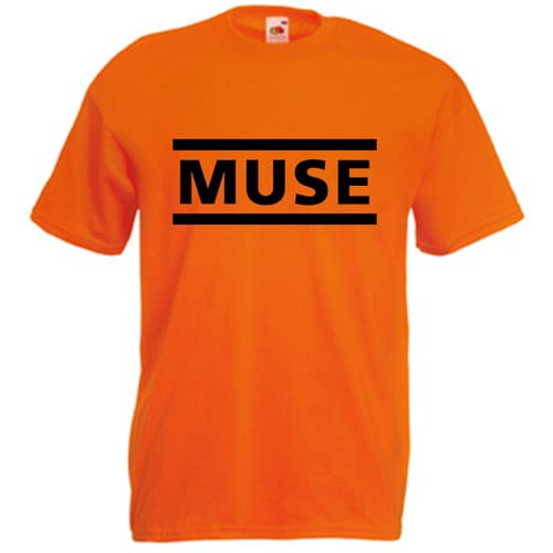 Мъжка памучна тениска с текст: Muse