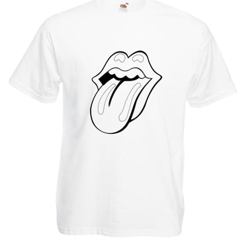 Мъжка памучна тениска с текст: Rolling Stones