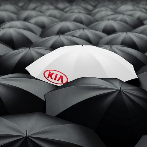 Сгъваем чадър, лого KIA